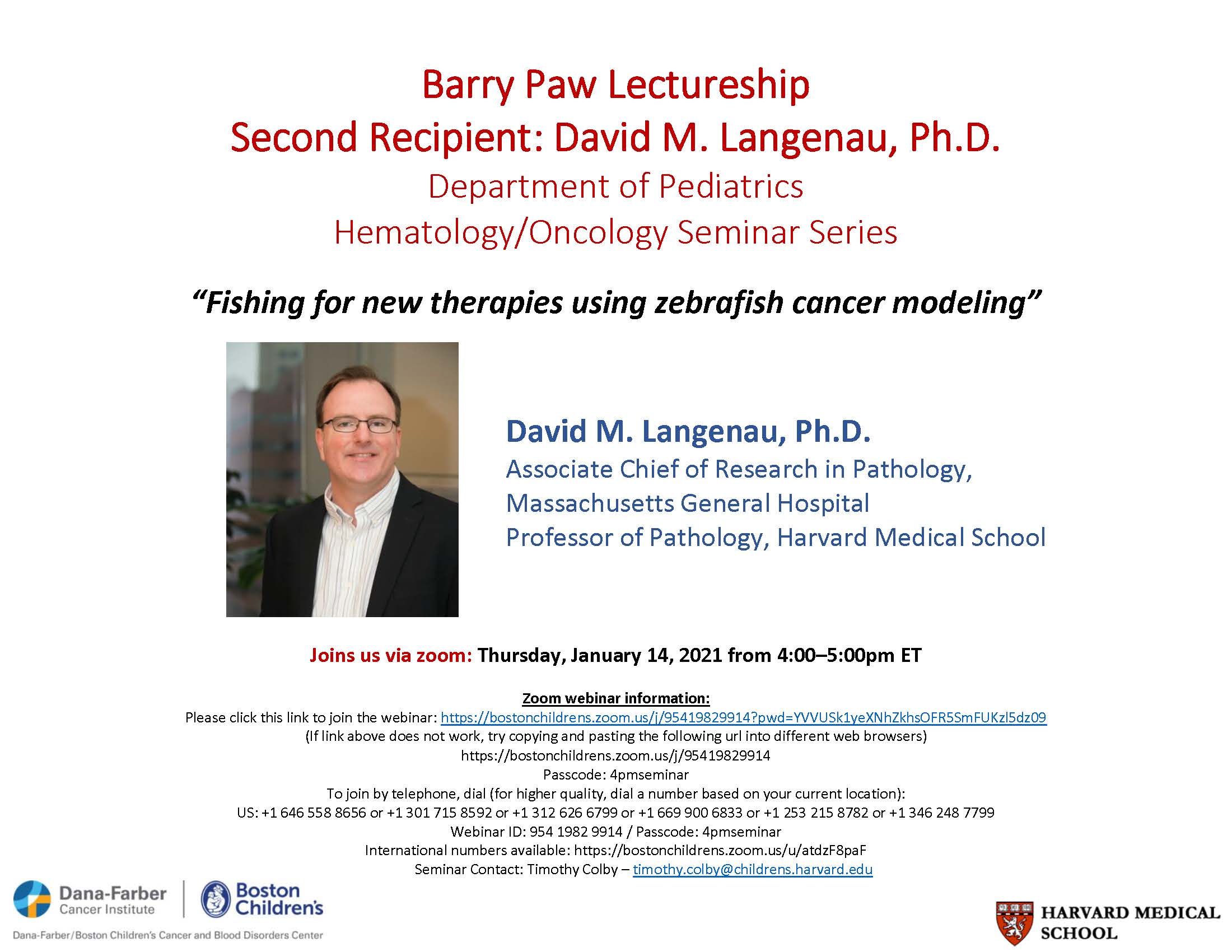 Barry Paw Lectureship