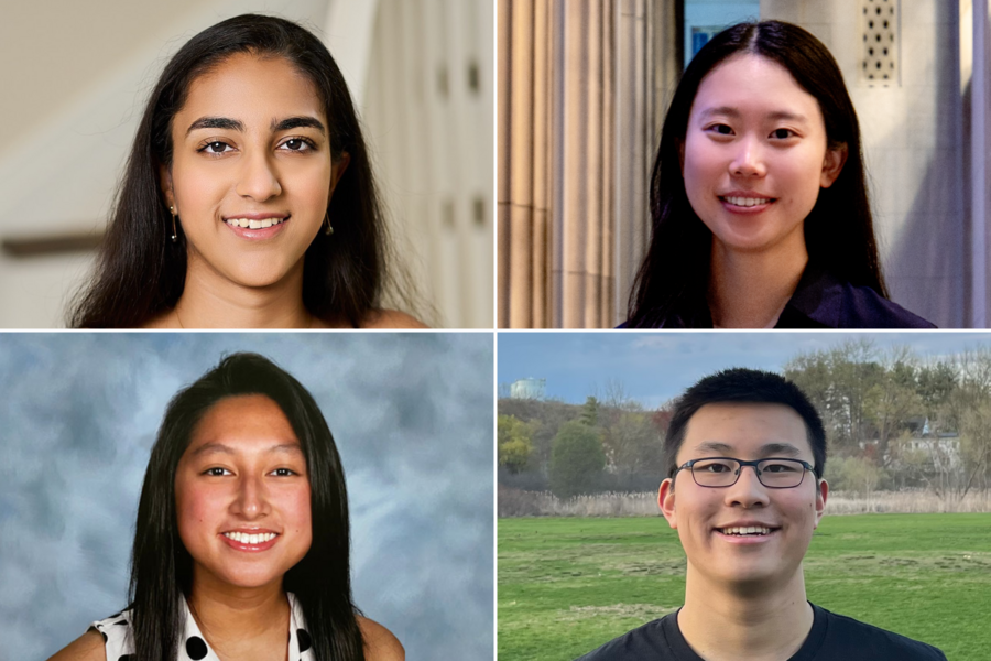 Caption:Clockwise from top left: Avani Ahuja, Julianna Lian, Alex Tang and Jacqueline Prawira