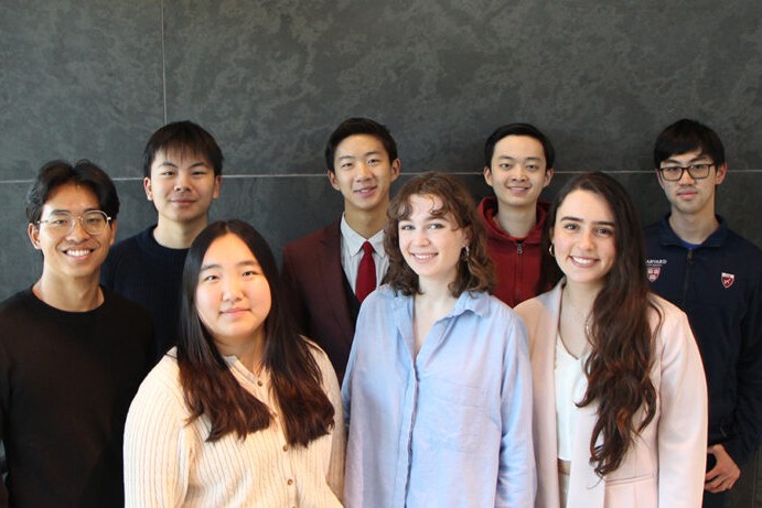 (l to r) Henry Chen, Frank Liu, Nicole Lu, Alex Chou, Rae Trainer, William Leung, Maria Cuervo, and Austin Wang