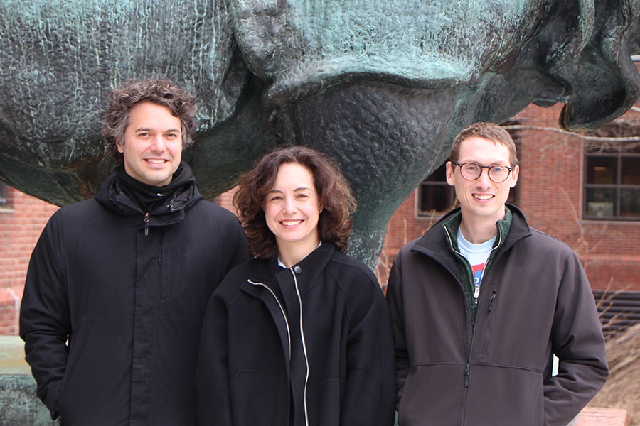(l to r) Nick Bellono, Nurunisa Akyuz, and Trey J. Scott